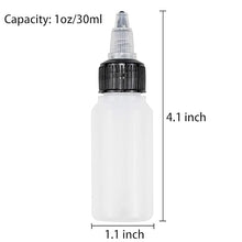 Load image into Gallery viewer, 1oz Plastic Bottle with Twist Top Cap and Mixing ball - Primehavenstore