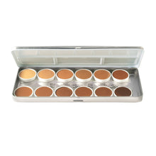 Load image into Gallery viewer, Olive-Brown Foundation Palette 1.8oz./51gm., 12 C (Metal Palette) - Primehavenstore